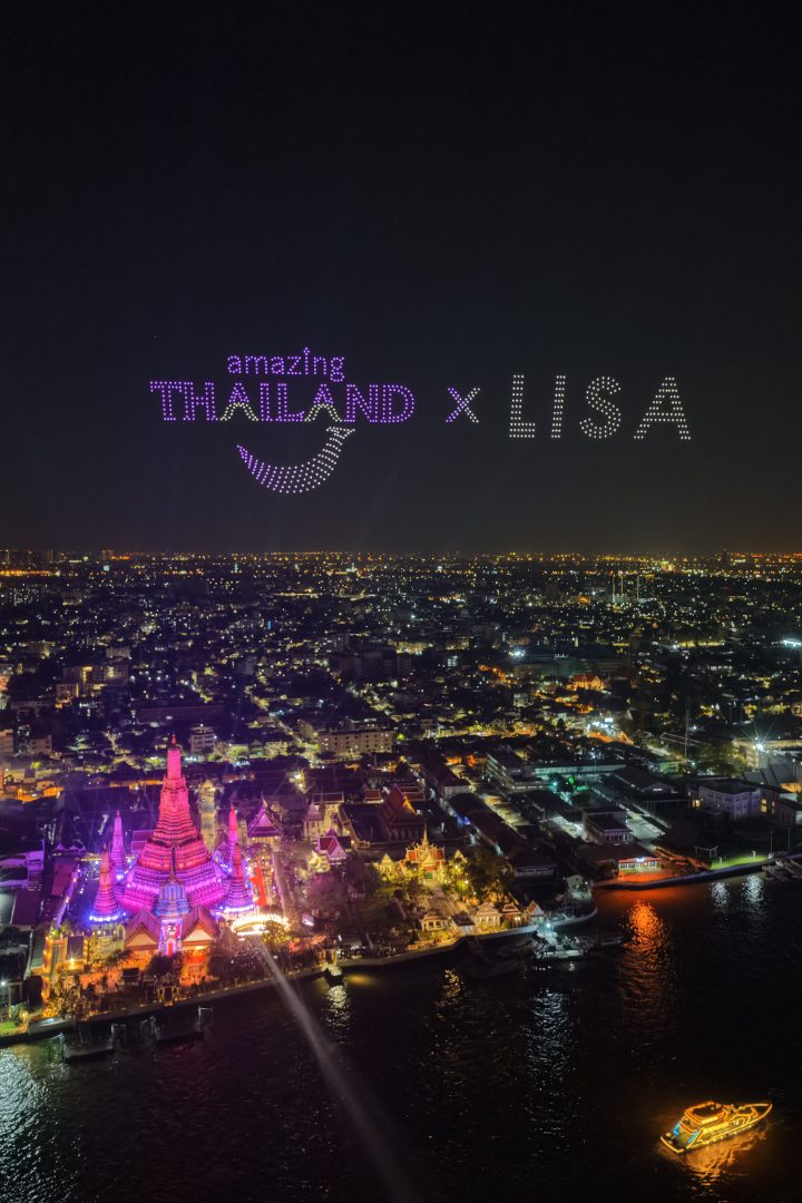 ตัวอย่างการแสดงโดรน 1,000 ลำ