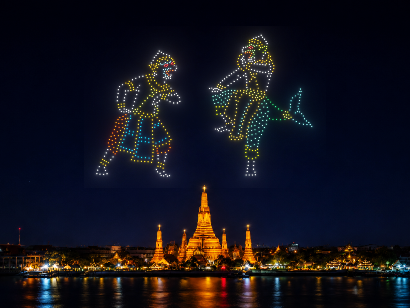 โดรนแปรอักษรคืออะไร? รู้จัก Drone Light Show การแสดงบนท้องฟ้ายุคใหม่